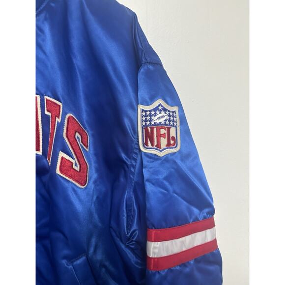 Vintage 80s-90s NFL New York Giants Starter Satin Jacket Size XL - Picture 3 of 5